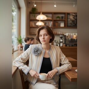 Vintage Adolf Shuman for Lilli Ann Classic 1970s Silk & Cotton Skirt Suit ~ EUC!